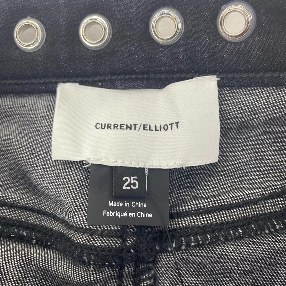NWT Current/Elliott The 7-Pocket Studded Mini Skirt Size 25